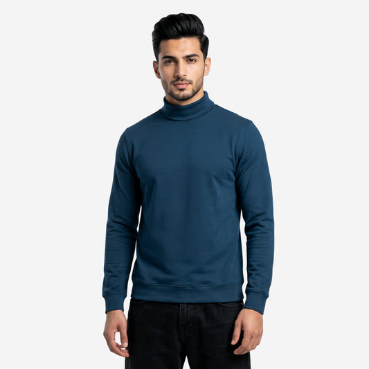 Men's Winter Turtleneck Sweatshirt | Polyester Cotton Blend | Extra Soft | Mens winter Wear|  Lightweight & Warm Full Sleeve High Neck Pullover for Men.
