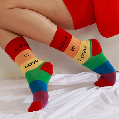 Love & Peace Designer Calf Socks for Women & Girls