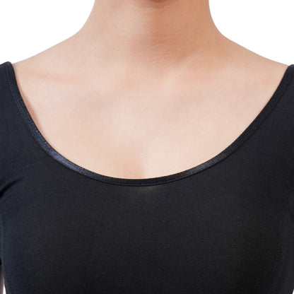Vami Women's Cotton Stretchable Readymade Blouses - Black