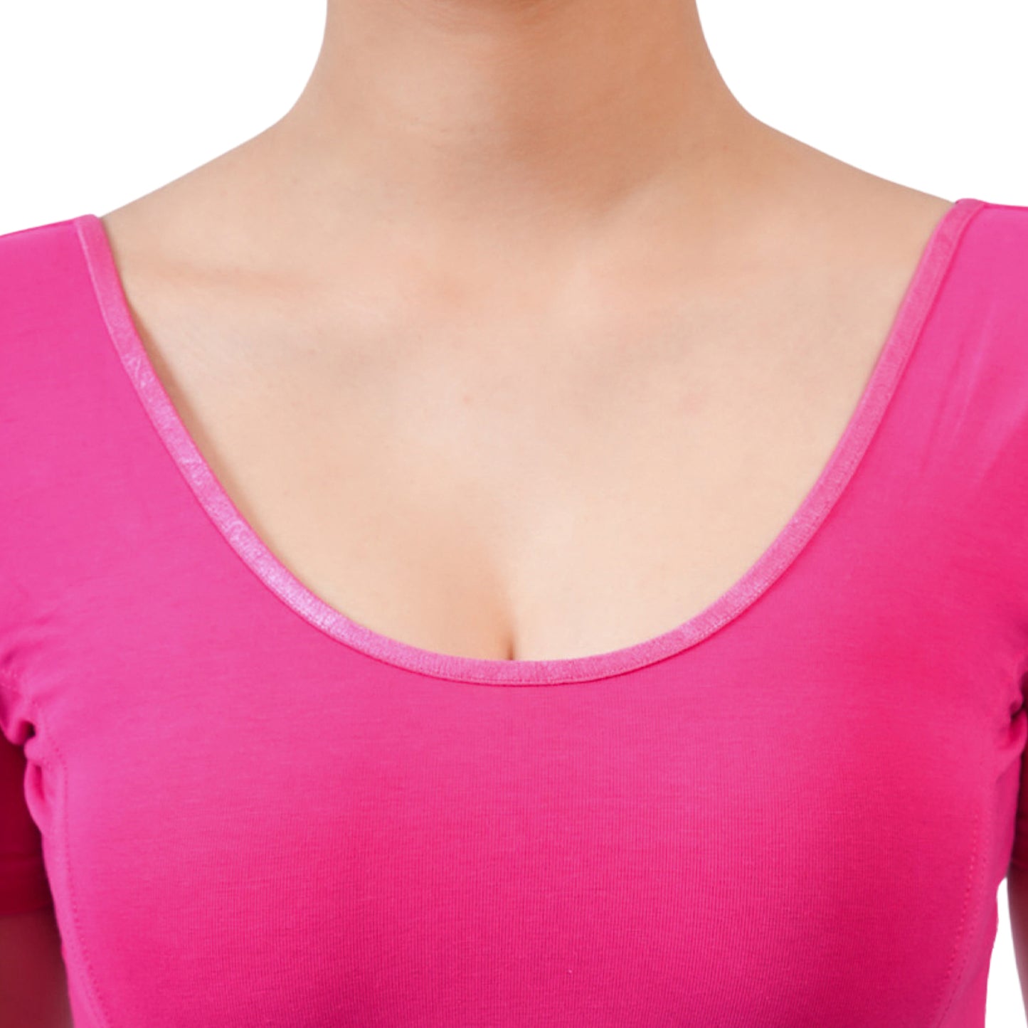 Vami Women's Cotton Stretchable Readymade Blouses -Bright Rose