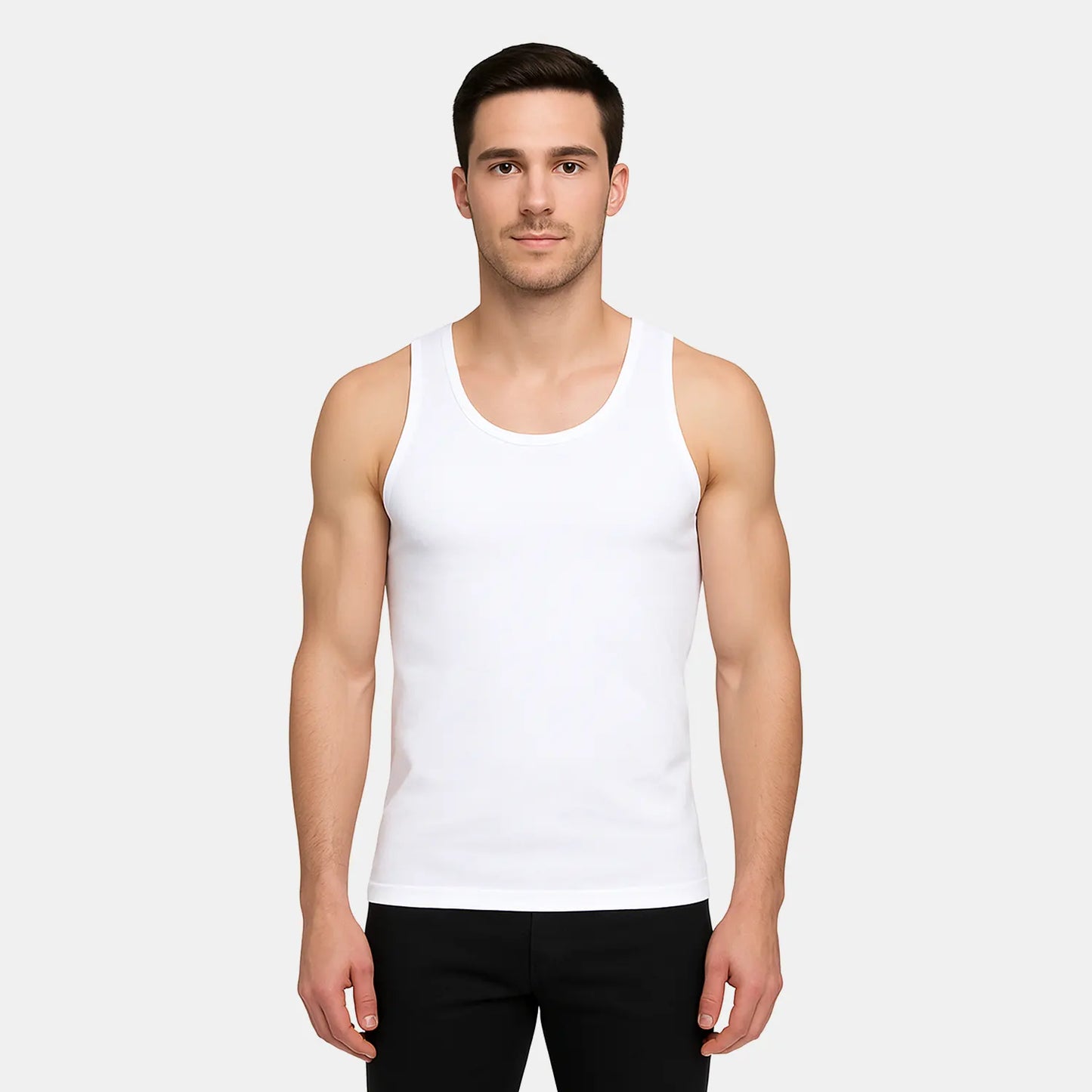 Men's Cotton White Ultra Soft Undershirt Vest- Pack Of 2