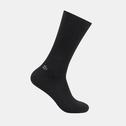 Men's Crew Length Diabetic Socks (Black)