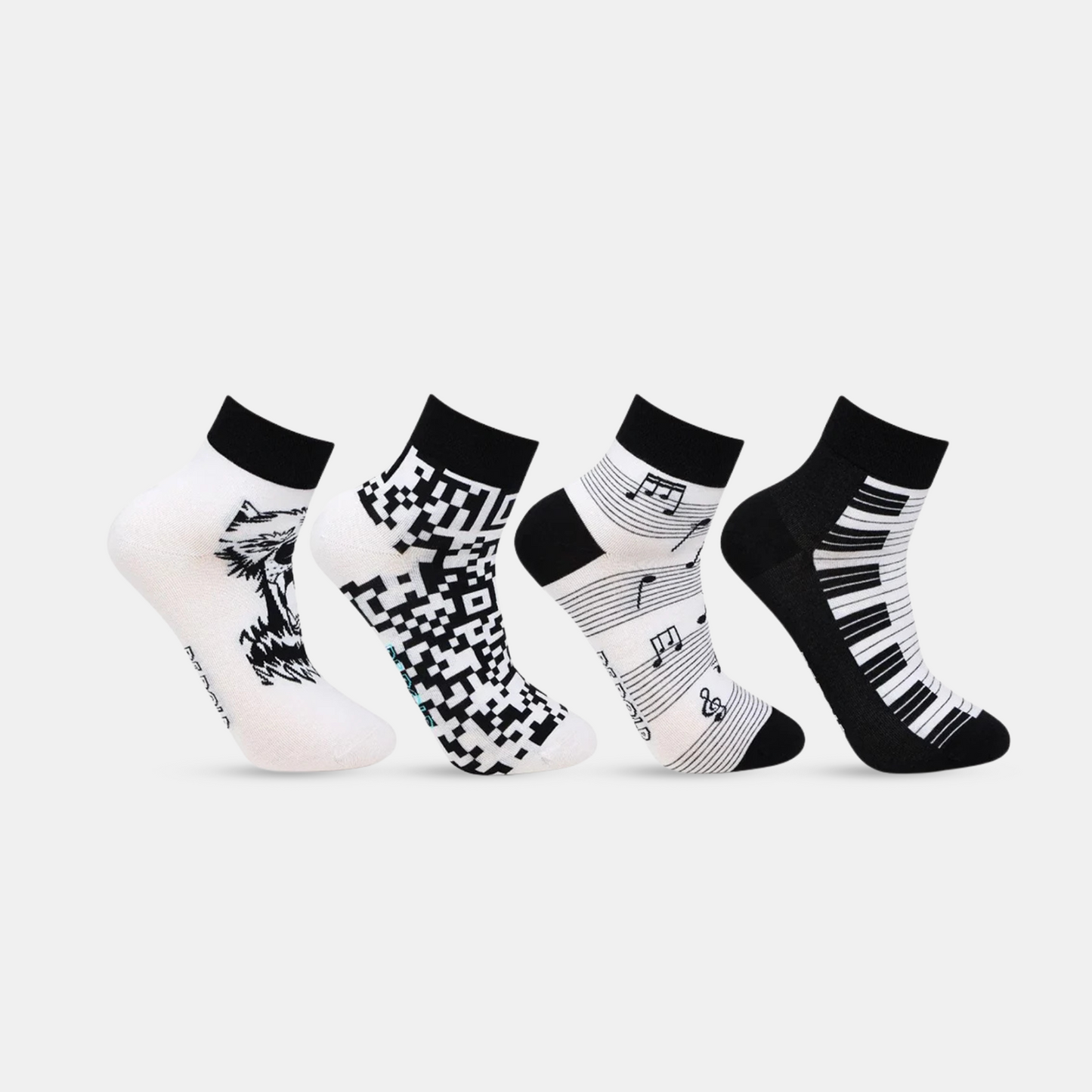 Men's Ankle Length Fashion Casual Socks- Pack Of 4