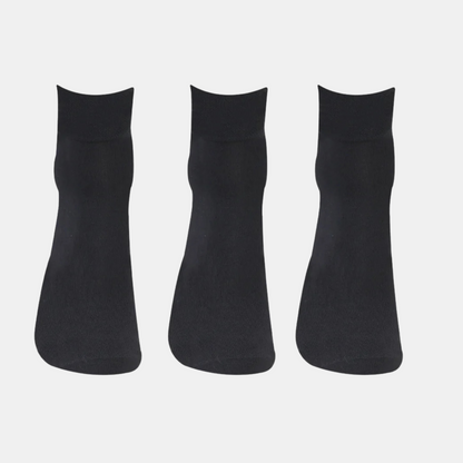 Men's Bamboo Ankle Dress Socks | Black - Pack of 3