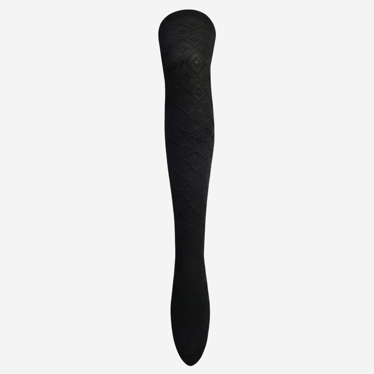 Women's Black Self Design Knee High Socks