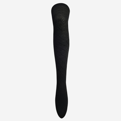 Women's Black Self Design Knee High Socks