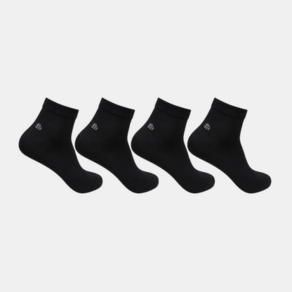Men Club Class Black Ankle Socks - Pack of 4