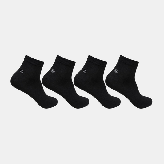 Men Club Class Black Ankle Socks - Pack of 4