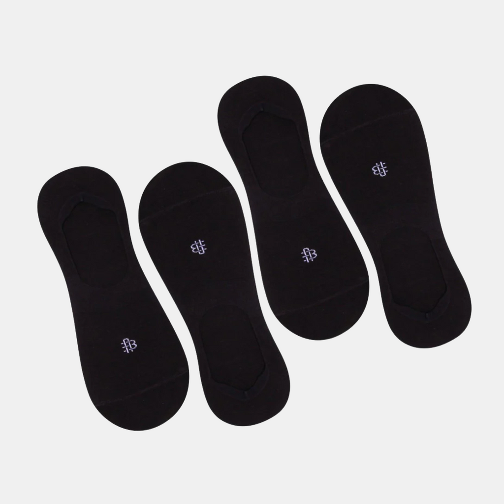 Unisex  Cotton Loafer Socks In Black -  Pack Of 4