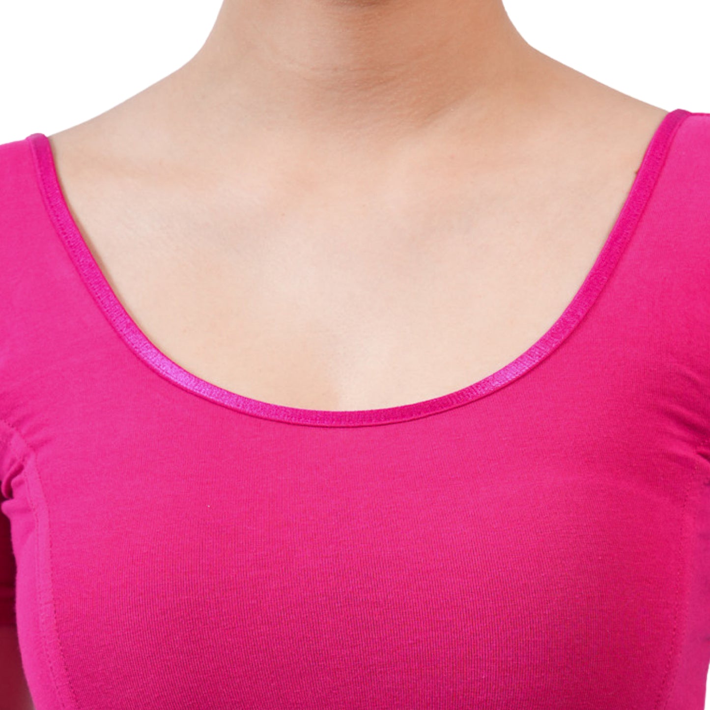 Vami Women's Cotton Stretchable Readymade Blouses - Fuchsia