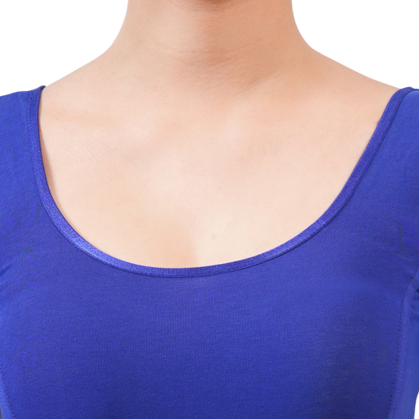Vami Women's Cotton Stretchable Readymade Blouses - Ink Blue