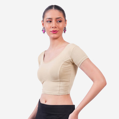 Vami Women's Cotton Stretchable Readymade Blouses - Perfect Skin