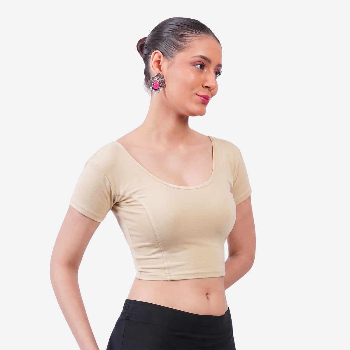 Vami Women's Cotton Stretchable Readymade Blouses - Perfect Skin