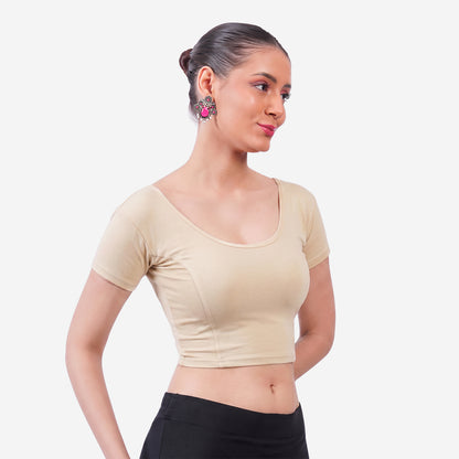 Vami Women's Cotton Stretchable Readymade Blouses - Perfect Skin