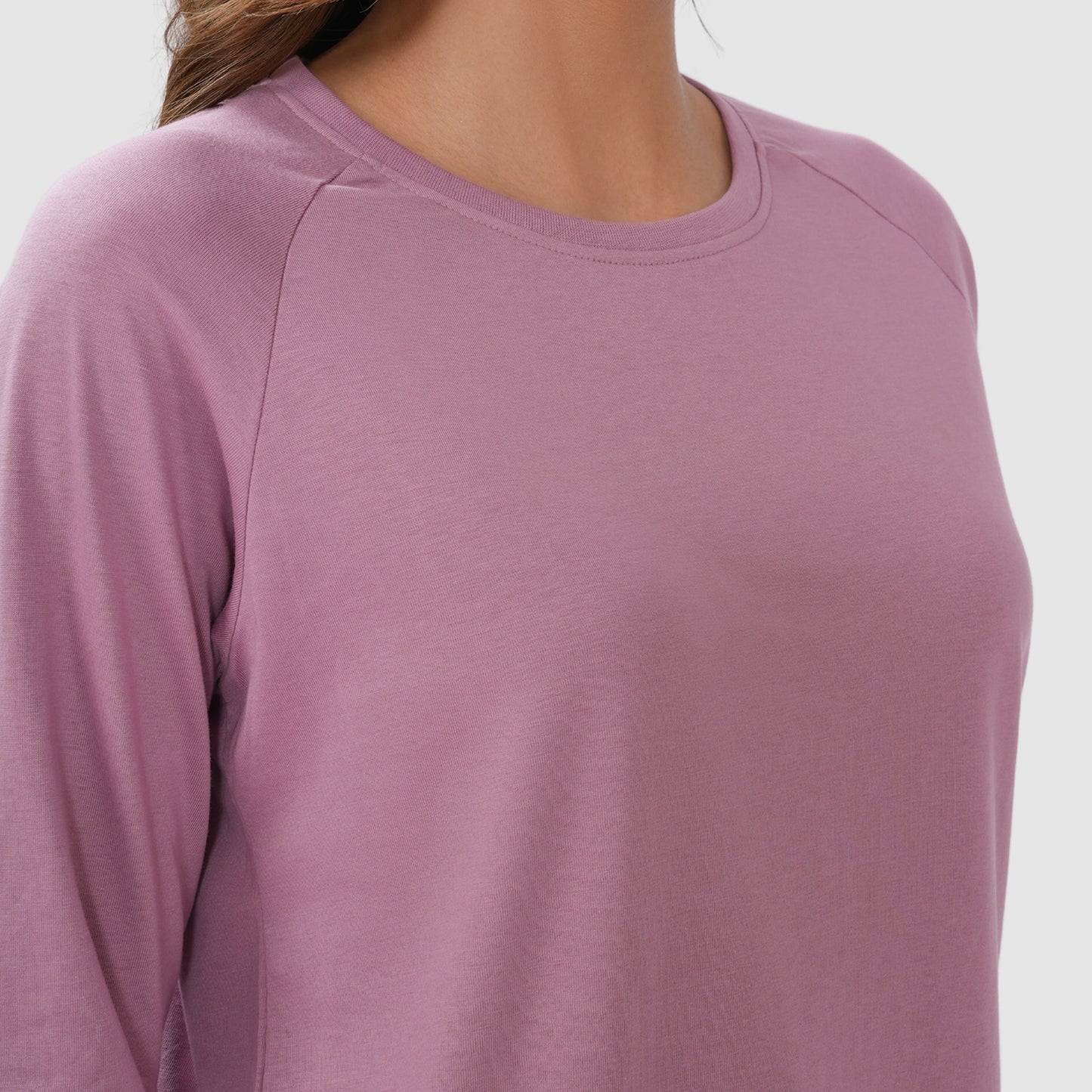 Women Round Neck Lounge Wear Printed Tee- Comfort Fit - Lilac