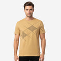Men’s Printed Round‑Neck T‑Shirt (Warm Gold)