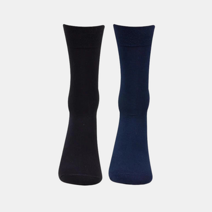 Men Club Class Socks (Black & Navy Blue, Free size)