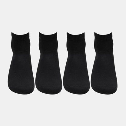 Men Club Class Black Ankle Socks - Pack of 4