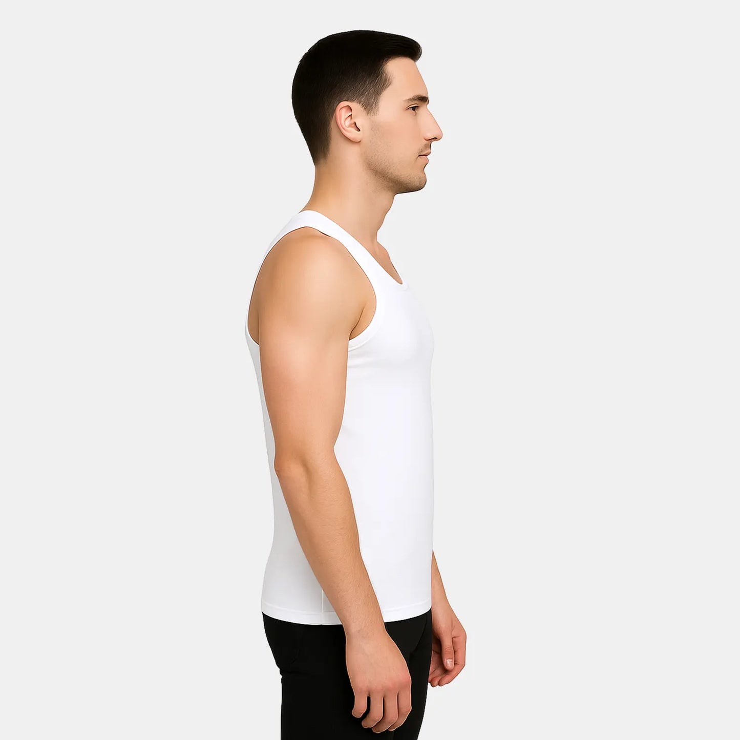 Men's Cotton White Ultra Soft Undershirt Vest- Pack Of 2