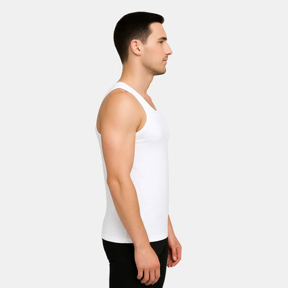 Men's Cotton White Ultra Soft Undershirt Vest- Pack Of 2