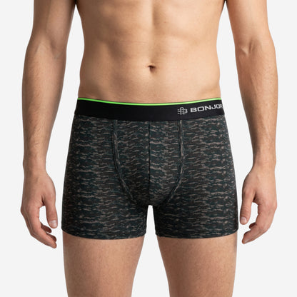 Men's Multicolor Supersoft Printed Modal Cotton Trunks - Single Pack | Dark Green