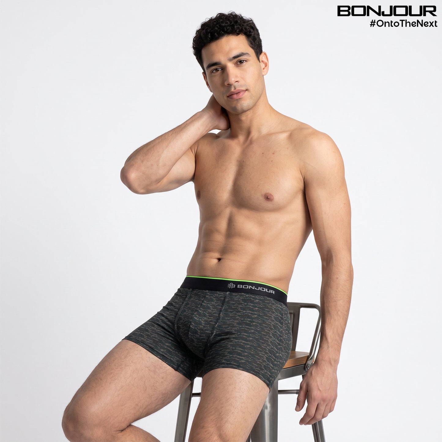 Men's Multicolor Supersoft Printed Modal Cotton Trunks - Single Pack | Dark Green