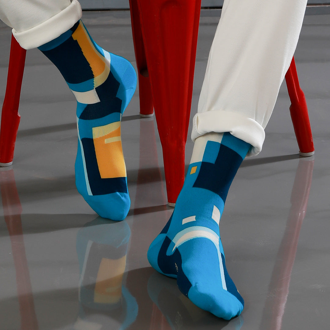 Frolic Fit Men's Bold Print Crew Socks