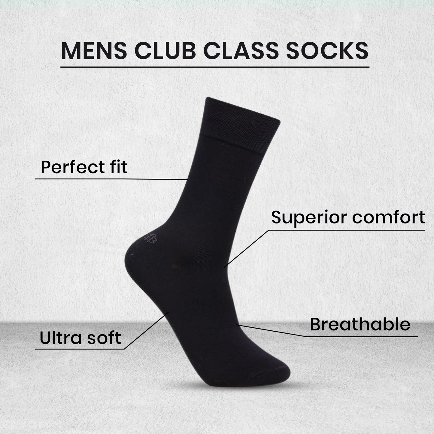 Men Club Class Socks (Navy Blue & Grey, Free size)