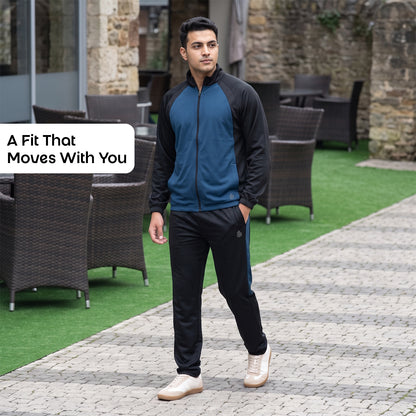 Bonjour Men's Polyester Winter Tracksuit Set Jacket