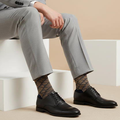 Men Formal Full Length Office Socks - Pack Of 3