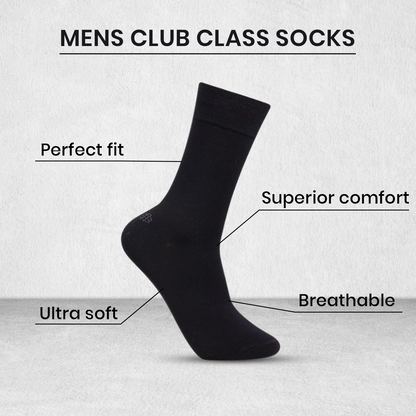 Men Club Class Socks (Black & Navy Blue, Free size)