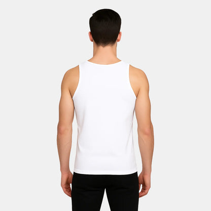 Men's Cotton White Ultra Soft Undershirt Vest- Pack Of 2