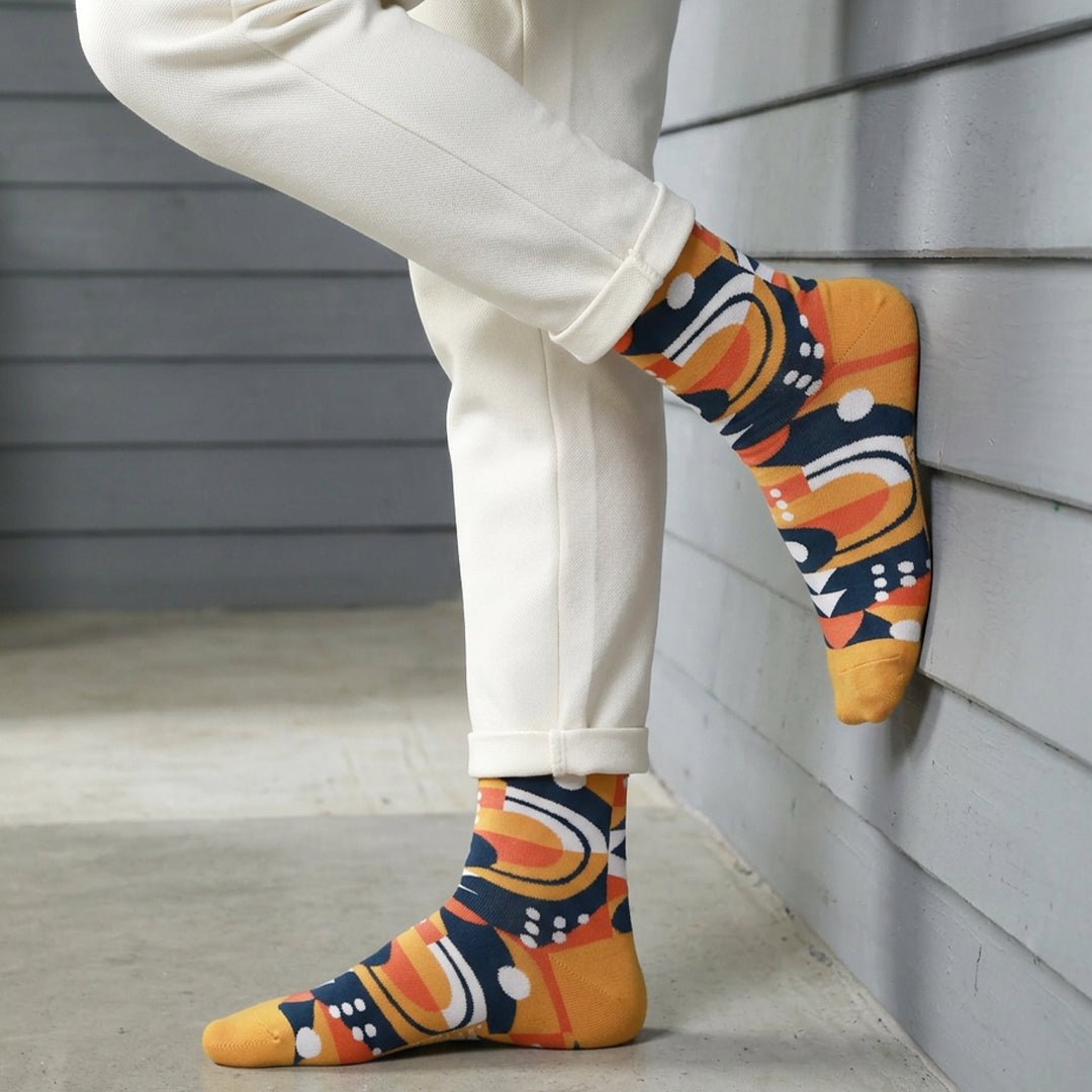 Frolic Fit Men's Bold Print Crew Socks