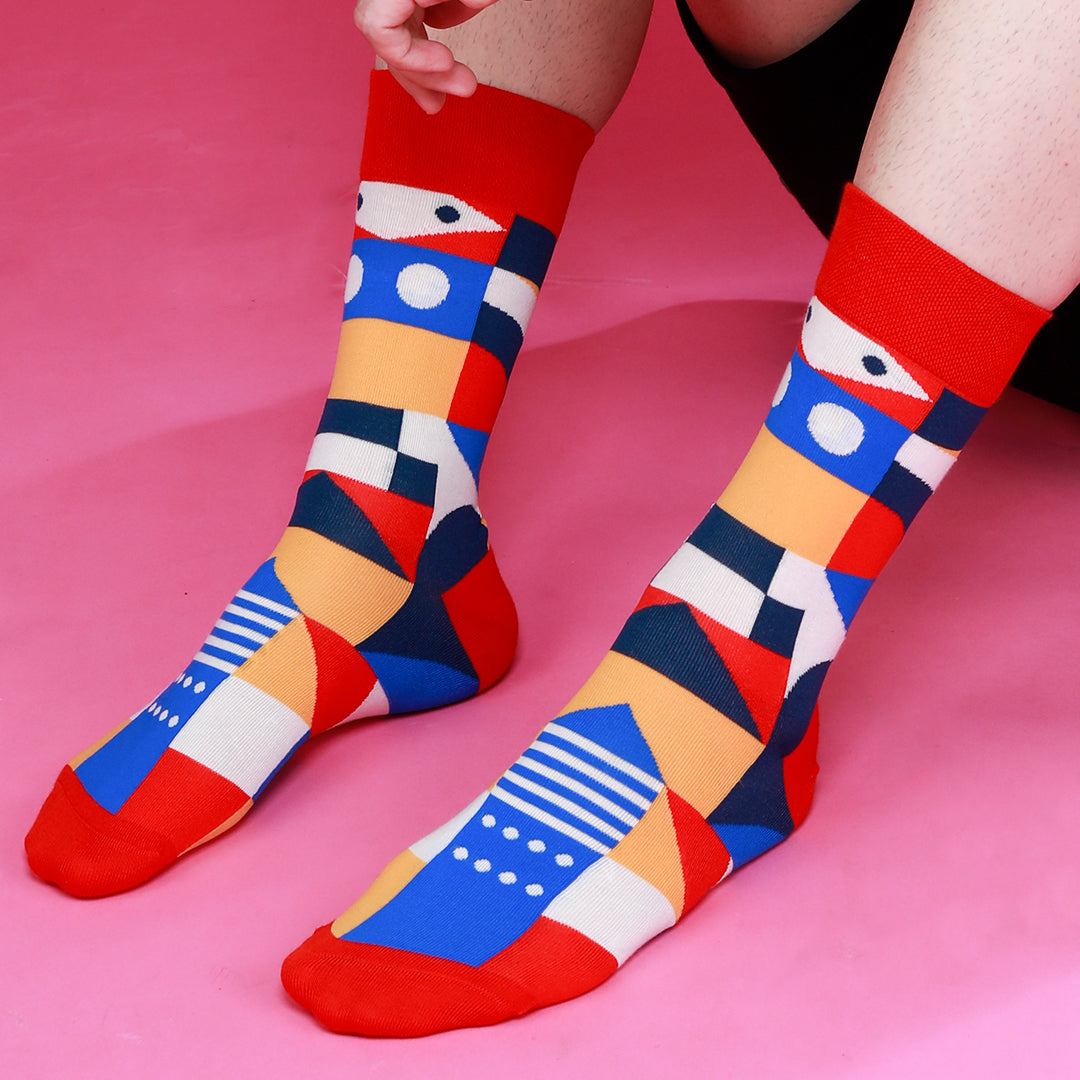 Zesty Prints Men Crew Socks