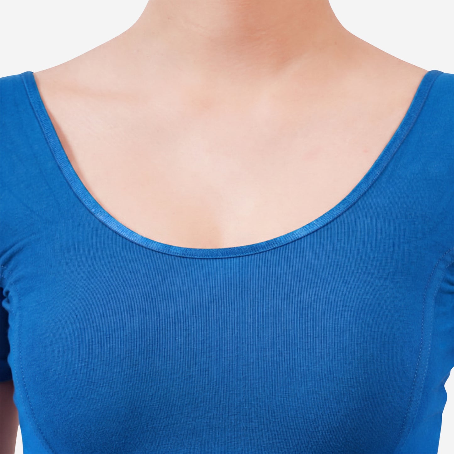 Vami Women's Cotton Stretchable Readymade Blouses - Victoria Blue