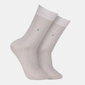 Cosmic Ribbed Formal Socks - Light Grey