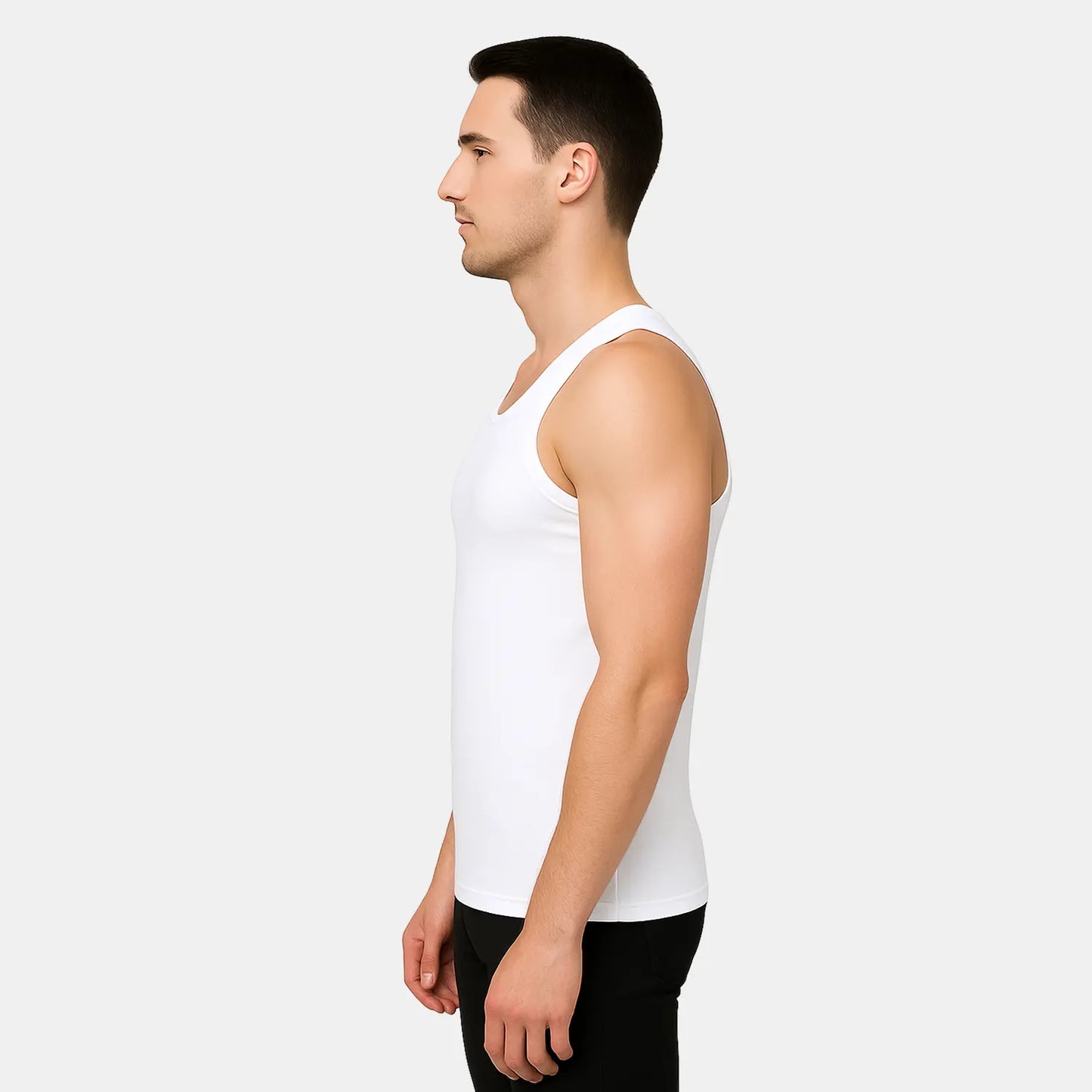 Men's Cotton White Ultra Soft Undershirt Vest- Pack Of 2