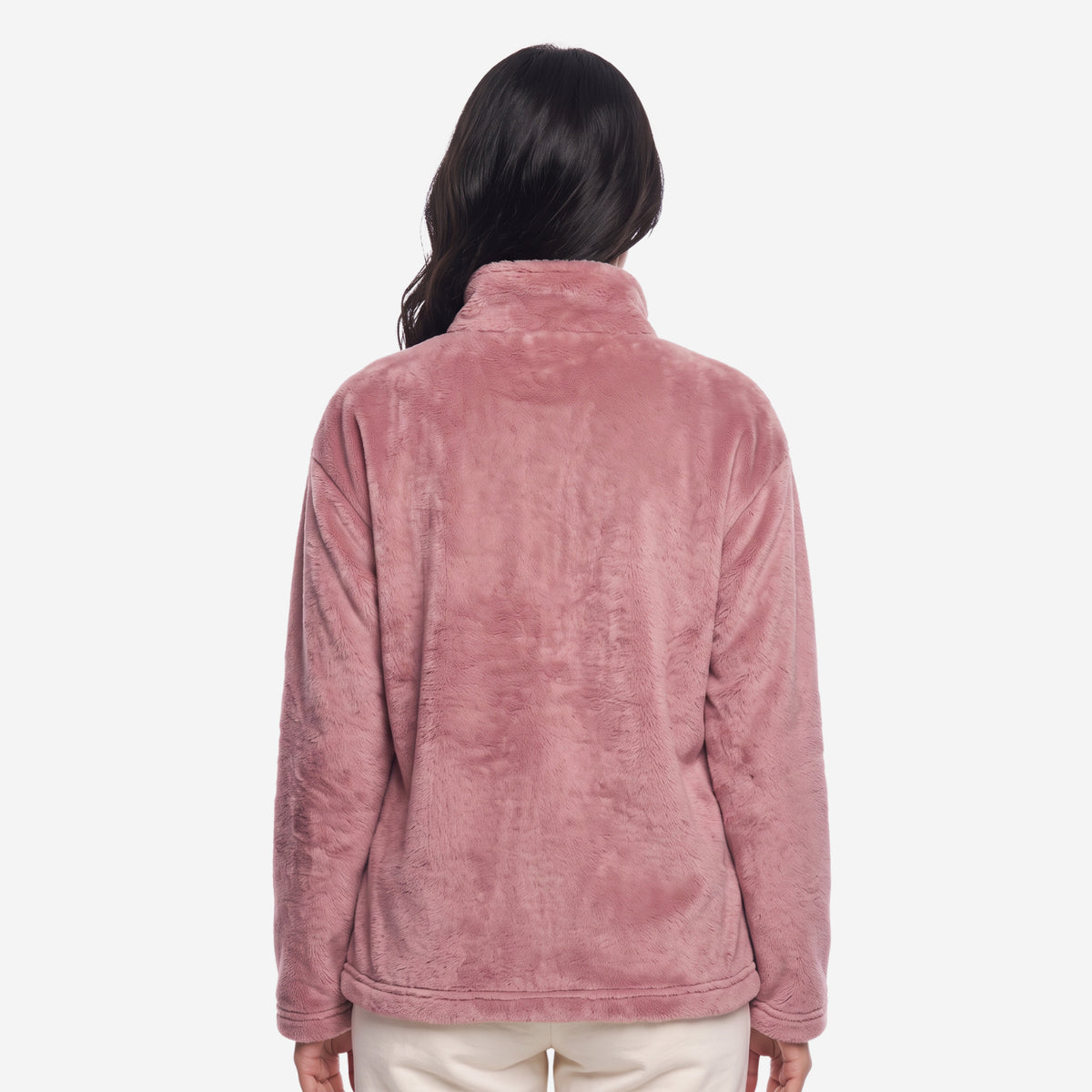 Bonjour Women’s 100 % polyester Winter Fleece Jacket | Soft Lightweight Warm Loungewear | Full-Zip Stand Collar.