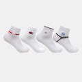 Men White Color Ankle length Socks - Pack Of 4