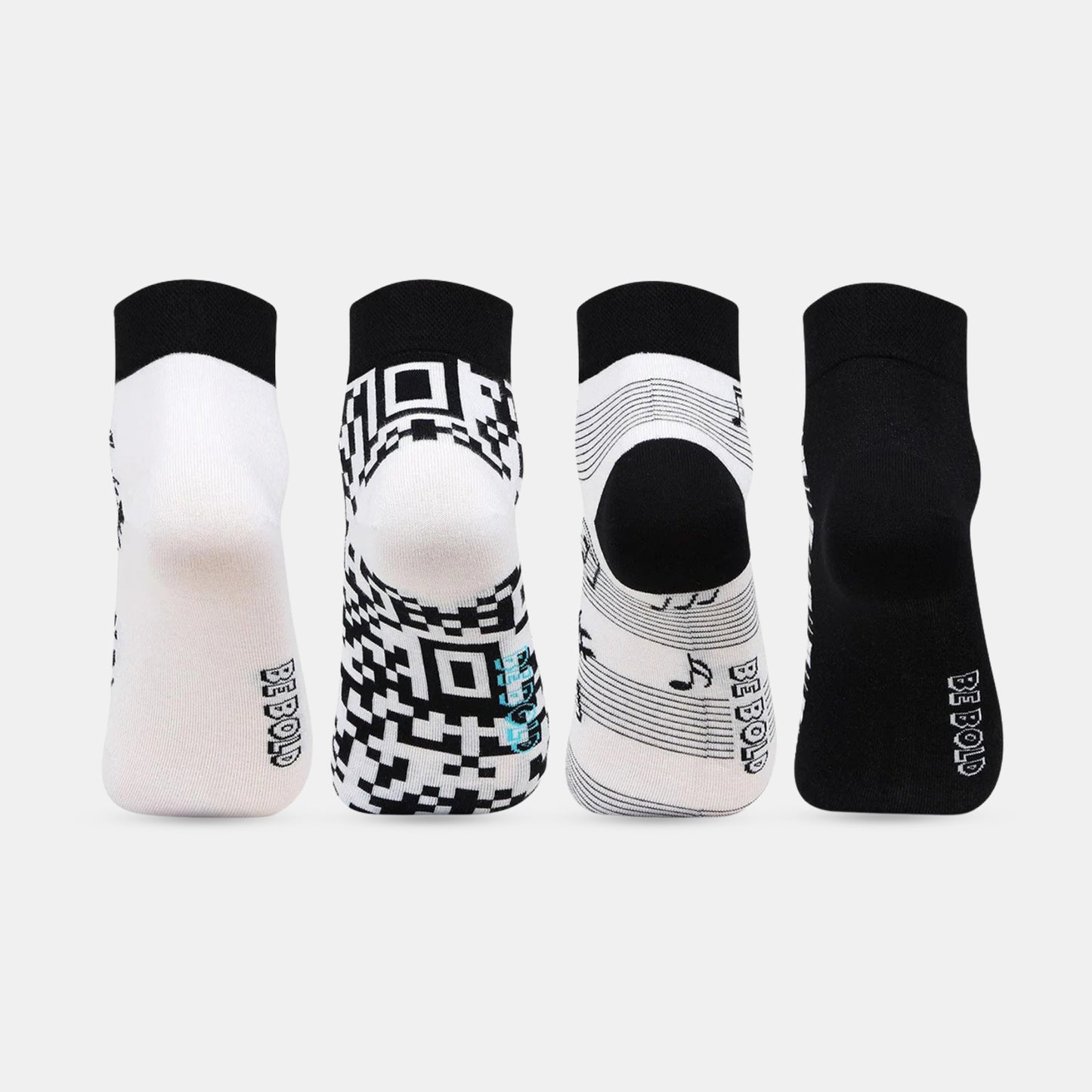 Men's Ankle Length Fashion Casual Socks- Pack Of 4