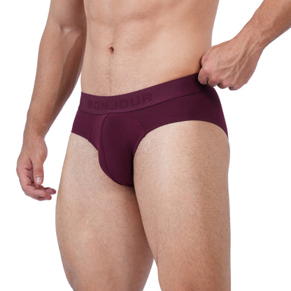 Men’s Bamboo Brief – Ultra Soft, Odour Free Midnight Plum (Pack of 1)
