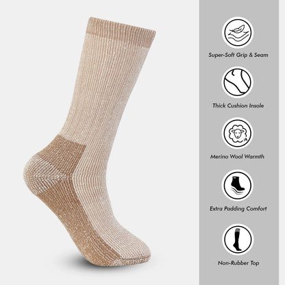 Double Layered Woolen Socks for Men (for upto -20degree) (Color:- Brown/Black)