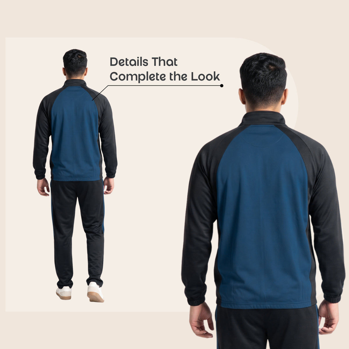 Bonjour Men's Polyester Winter Tracksuit Set Jacket
