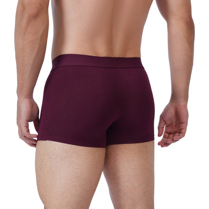 Men’s Bamboo Trunk Ultra Soft, Odour Free - Midnight Plum (Pack of 1)