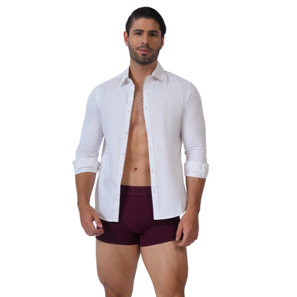 Men’s Bamboo Trunk Ultra Soft, Odour Free - Midnight Plum (Pack of 1)