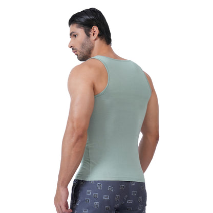Bamboo Vest for Men - Sage Green (Pack of 1)