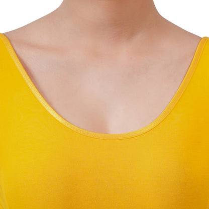 Vami Women's Cotton Stretchable Readymade Blouses - Sun Flower