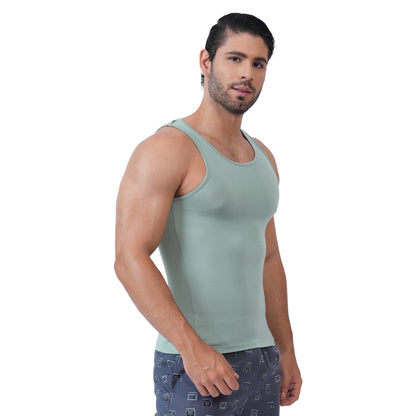 Bamboo Vest for Men - Sage Green (Pack of 1)