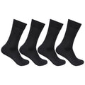 Men's Cotton Plain Full-Length Black Socks (Pack of 4)