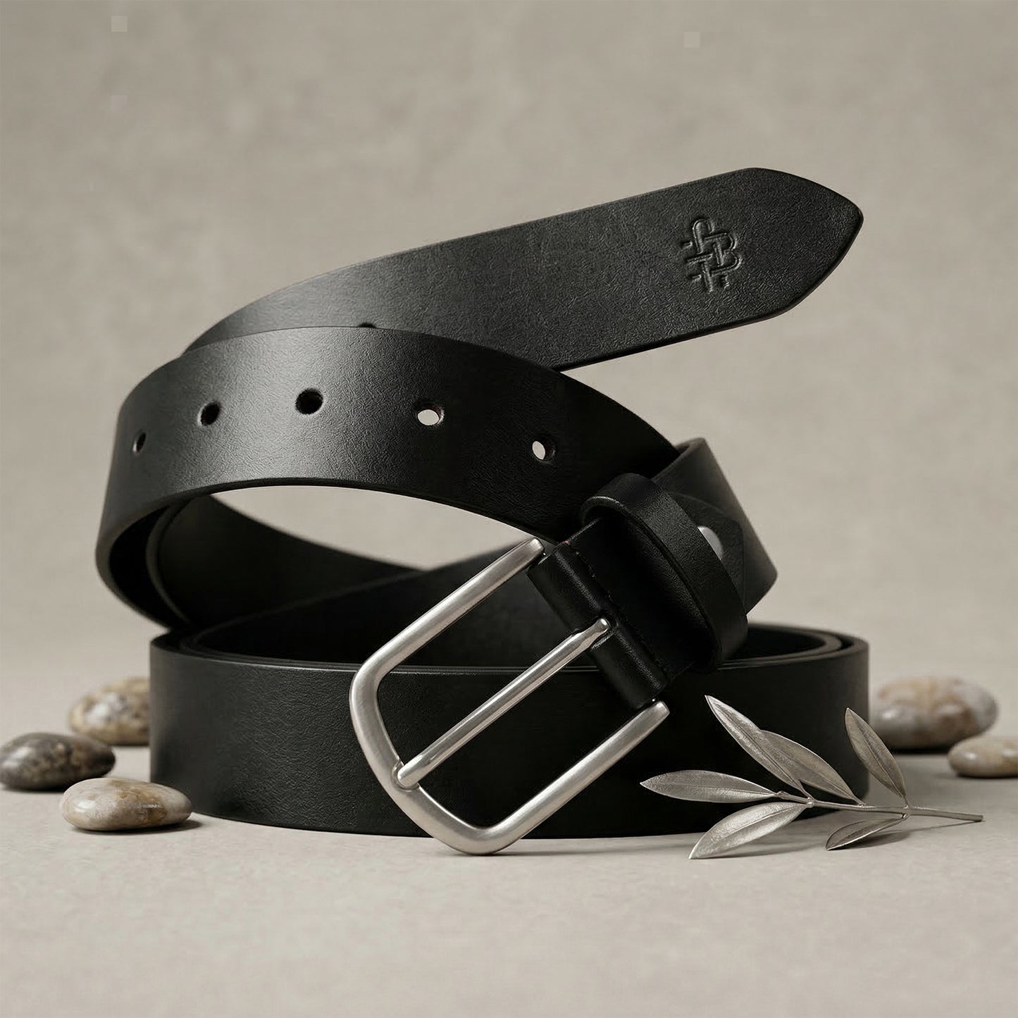Men's Luxury Black Pure Leather Belt